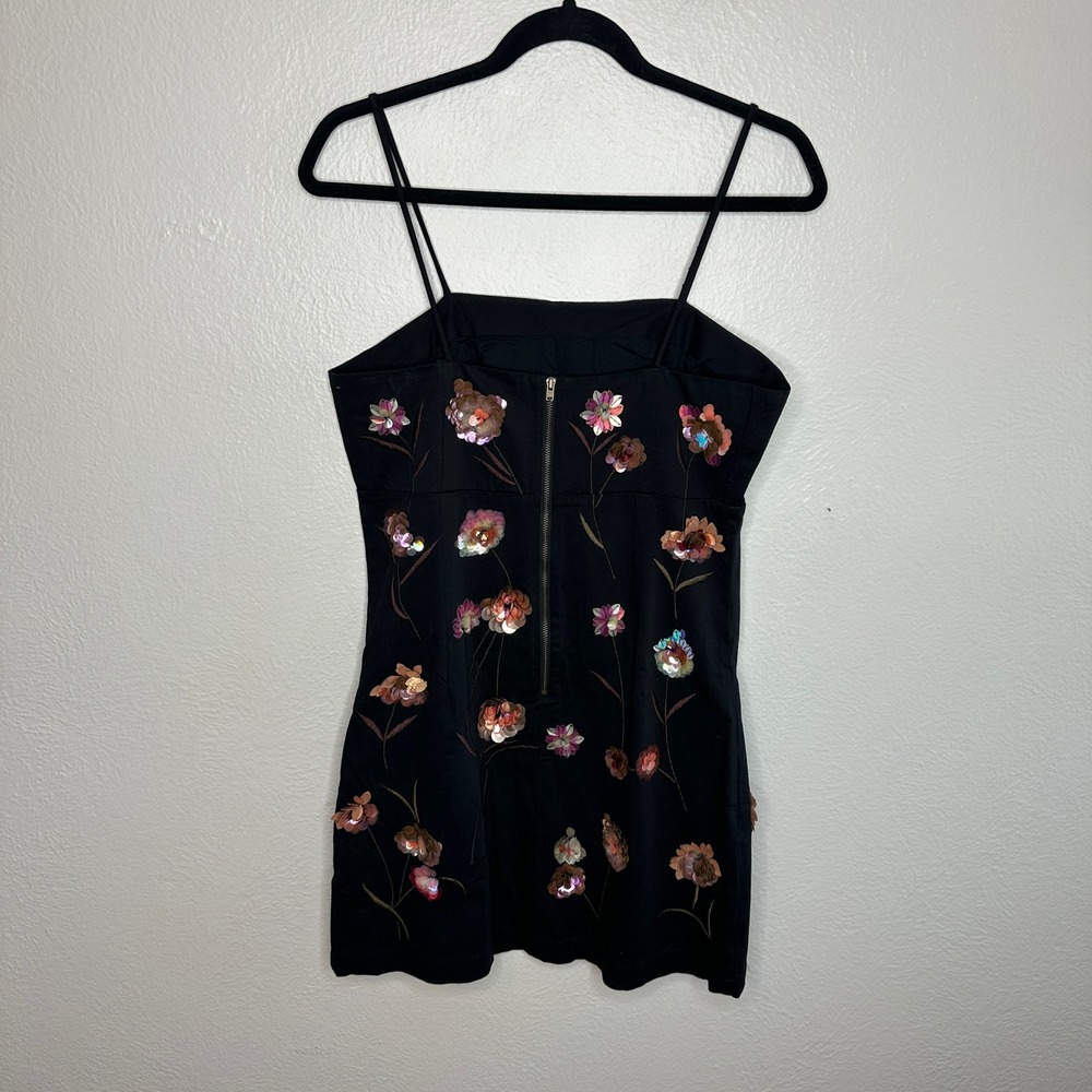 Anthropologie Maeve The Brynne 3D Spaghetti Strap Dress Floral Sequin Size 6 NWT - Picture 8 of 9